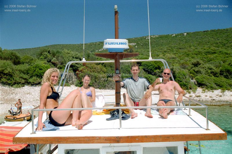 auf Tour mit Kapit�n Mate auf Insel Losinj / Kroatien