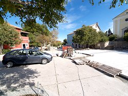 Baustelle Marktplatz Nerezine im Oktober 2007